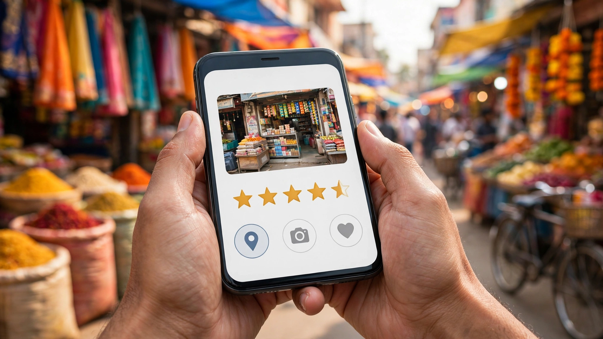 Google Maps business listing helping Deoria customers find local shops
