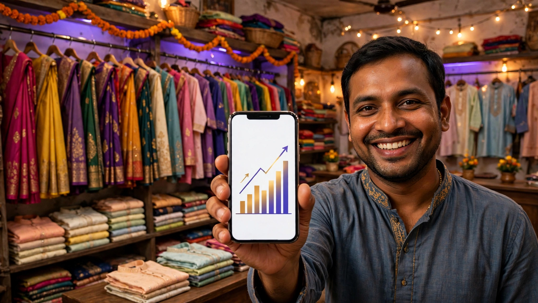 Deoria garment showroom owner promoting his store on social media