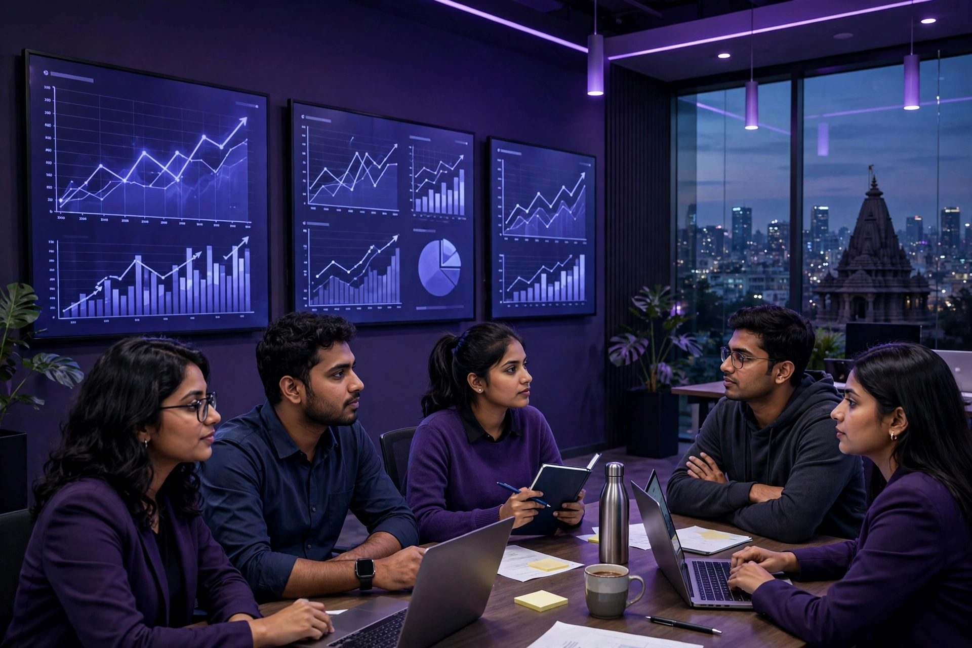 Digital marketing team in Gorakhpur analysing advertising campaign performance